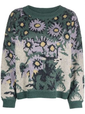 Kvetinový sveter Louise Misha zelená