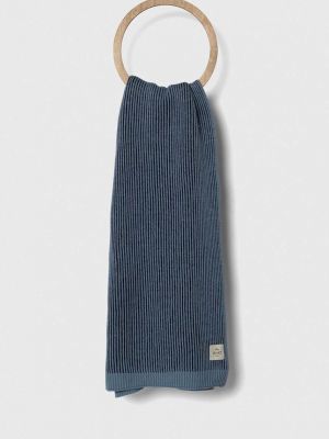 Меланжевий вовняний шарф Liu Jo синій
