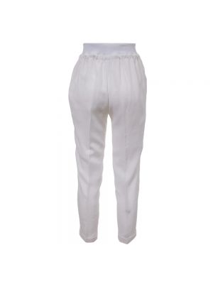 Pantalones de lino Le Tricot Perugia blanco