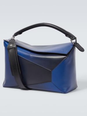 Δερμάτινη τσάντα χιαστί Loewe μπλε