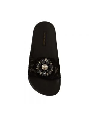 Sandały bawełniane Dolce & Gabbana Pre-owned czarne