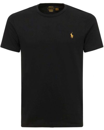 Camiseta de algodón de tela jersey Polo Ralph Lauren negro