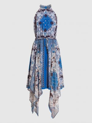 Сукня міді з принтом з візерунком пейслі Twinset синя