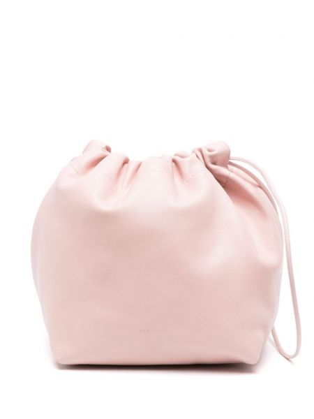 Kožna torbica Jil Sander ružičasta
