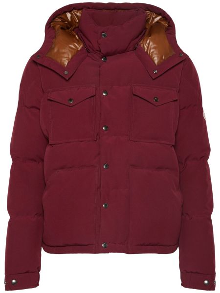 Pamuklu aşağı ceket Moncler bordo