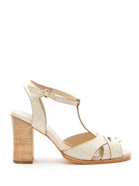 Kožené sandále Sarah Chofakian biela