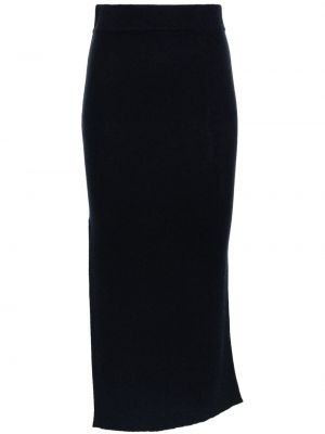 Midi suknja od kašmira Lisa Yang plava