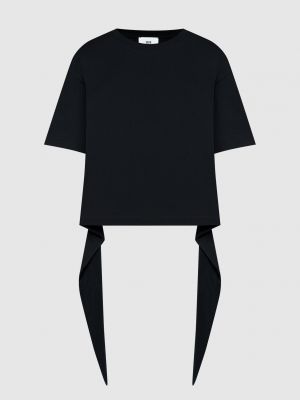 Асимметричная футболка Solotre черная