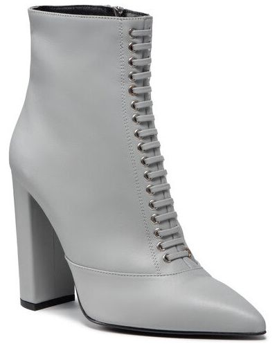 Členkové topánky Eva Longoria sivá