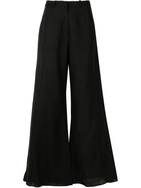 Pantalon en lin large Adriana Degreas noir