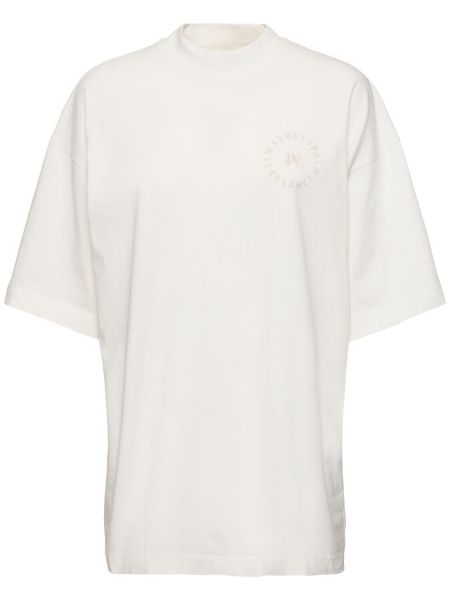 T-shirt aus baumwoll Palm Angels weiß