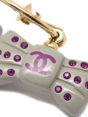 Boucles d'oreilles avec noeuds en cristal Chanel Pre-owned