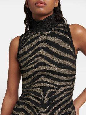 Zebra mintás ruha nyomtatás Balmain