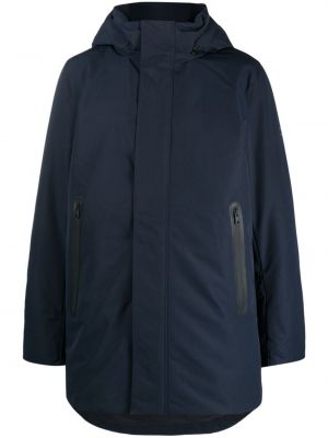 Kabát s kapucí s potiskem Ecoalf modrý