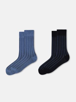 Prugaste čarape od bambusa Dagi crna