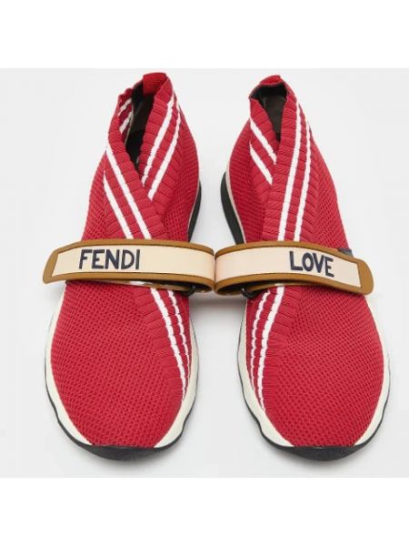 Calzado de malla retro Fendi Vintage rojo