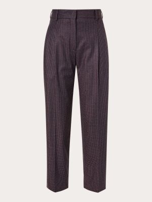 Pantalones de lana con estampado Ps Paul Smith violeta