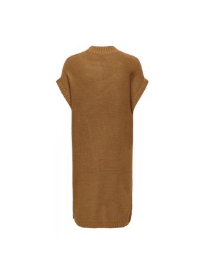Sweter z krótkim rękawem Jacqueline De Yong brązowy