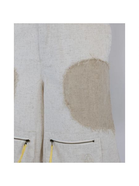 Pantalones cortos con bordado oversized Untitled Artworks beige