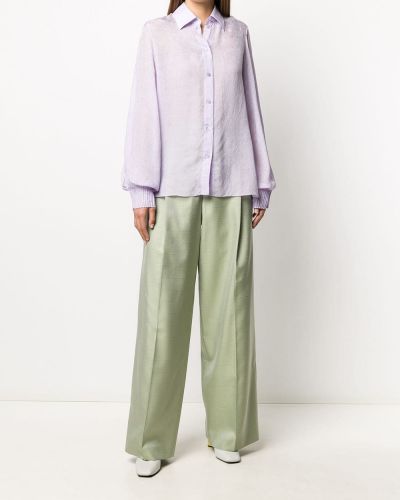 Camisa de tejido jacquard Nina Ricci violeta