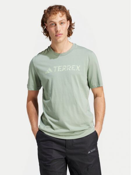 Priliehavé športové tričko Adidas zelená