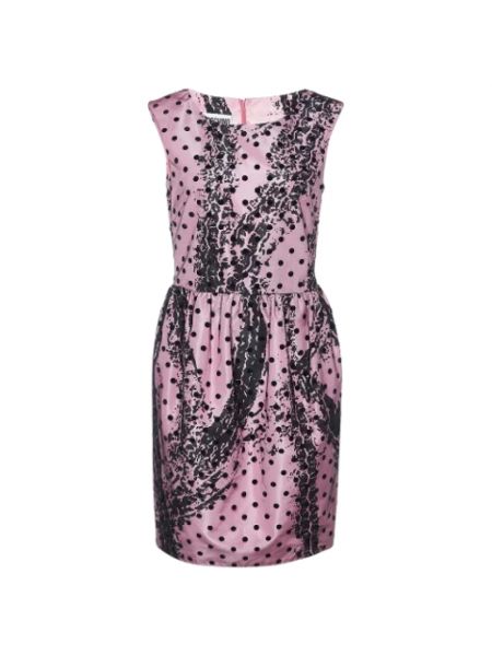 Satynowa sukienka Moschino Pre-owned różowa