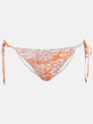Alacsony derekú bikini nyomtatás Melissa Odabash narancsszínű