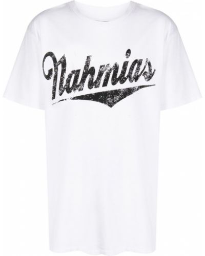 Camiseta de cuello redondo Nahmias blanco
