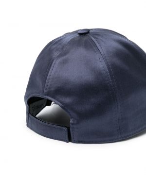 Satynowa czapka z daszkiem Maison Michel niebieska