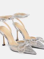 Серебряные женские туфли