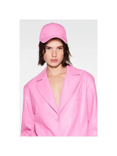 Blazer con botones de cuero de cuero sintético Stand Studio rosa