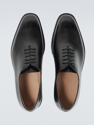 Chaussures oxford en cuir Manolo Blahnik noir
