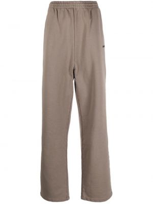 Pantalon de joggings brodé en coton Balenciaga marron