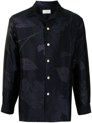 Žakardinė raštuota marškiniai Bed J.w. Ford mėlyna
