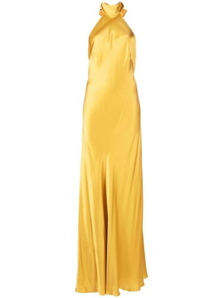 Sukienka wieczorowa z otwartymi plecami Michelle Mason złota
