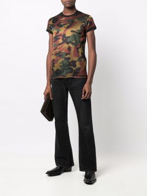 T-krekls kamuflāžas Jean Paul Gaultier Pre-owned brūns