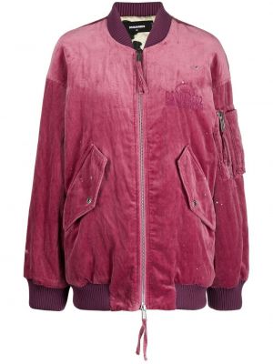 Velur bomberjakke Dsquared2 rosa