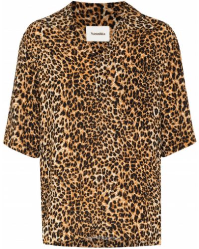 Camisa con estampado leopardo Nanushka
