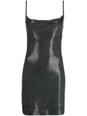 Koktejlkové šaty so sieťovinou Manning Cartell čierna