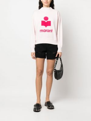 Raštuotas džemperis Marant Etoile rožinė