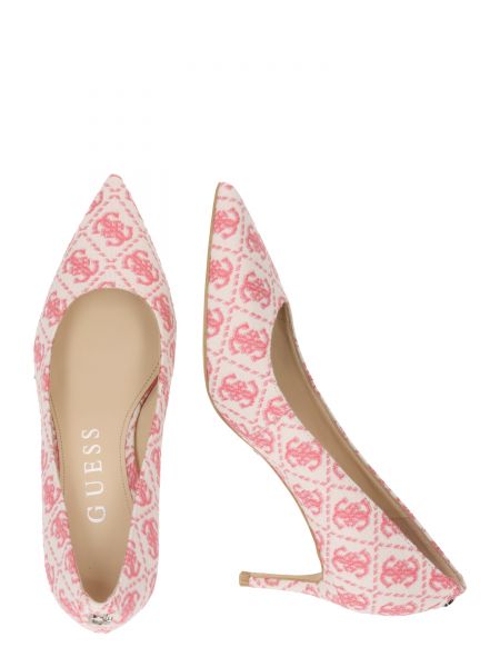 Полуотворени обувки с ток Guess розово