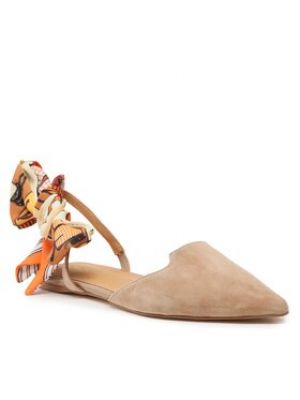 Sandale din piele Eva Longoria - bej