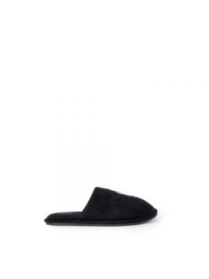 Czarne sandały bez obcasa Ralph Lauren
