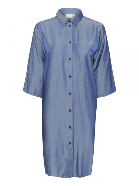 Voľné priliehavé košeľové šaty Kaffe modrá