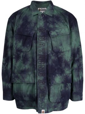 Kamuflažna jakna s potiskom A Bathing Ape® zelena
