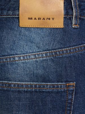 Jeansy bawełniane Isabel Marant niebieskie