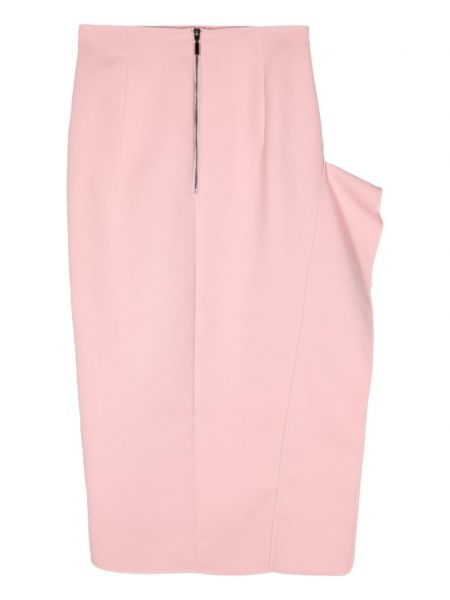 Drapovaný midi sukně Maticevski růžový