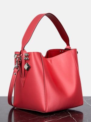 Σατέν τσάντα shopper Christian Louboutin ροζ