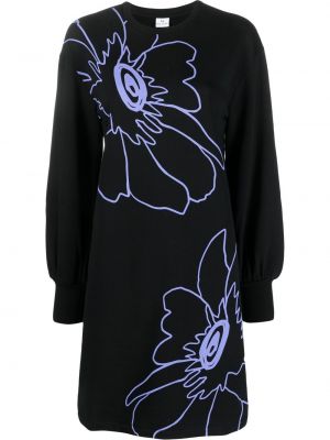 Mini obleka s cvetličnim vzorcem s potiskom Ps Paul Smith črna