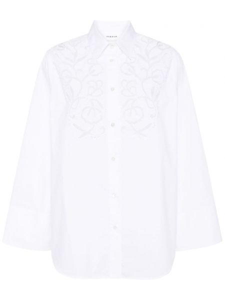 T-shirt brodé en coton à imprimé P.a.r.o.s.h. blanc